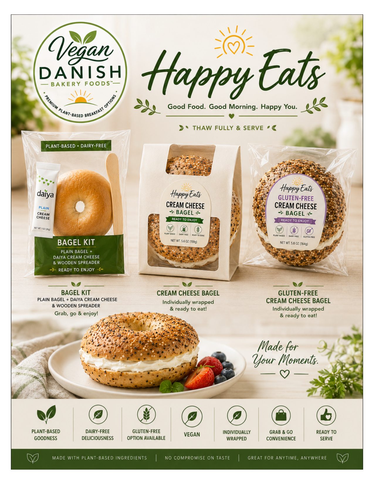 Happy Eats Bagel Kit sell sheet preview