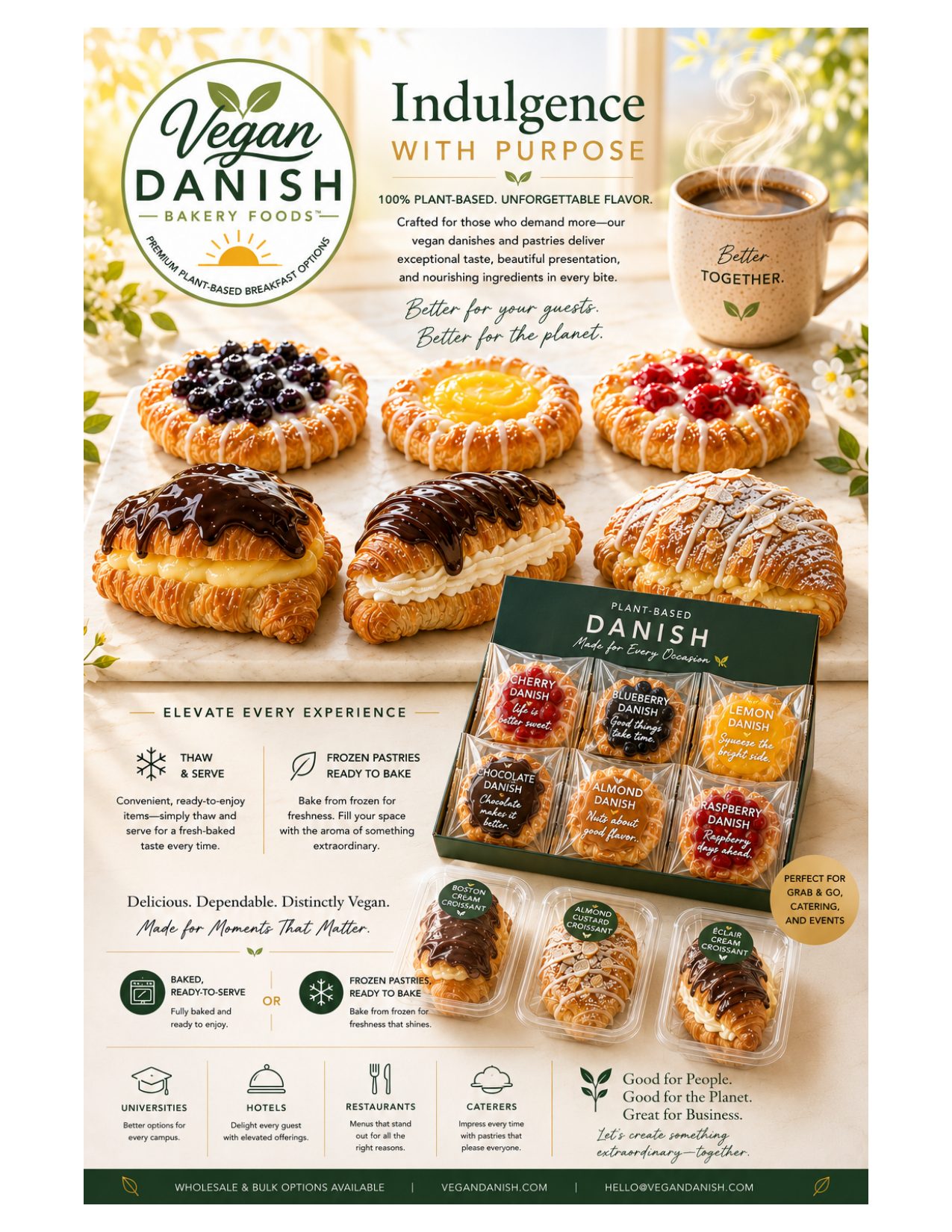 Vegan Danish Pastry Collection sell sheet preview